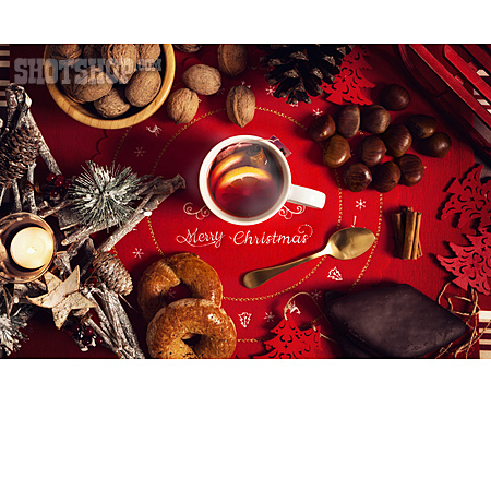 
                Christmas Cookies, Hot Drink, Merry Christmas                   