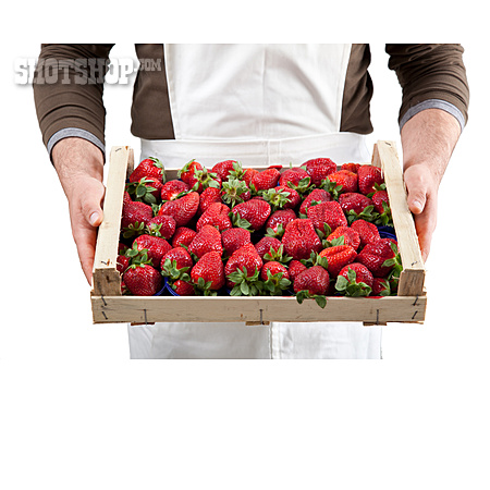 
                Erdbeeren, Obsthändler                   
