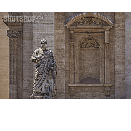
                Antik, Statue, Petersdom, Apostel                   
