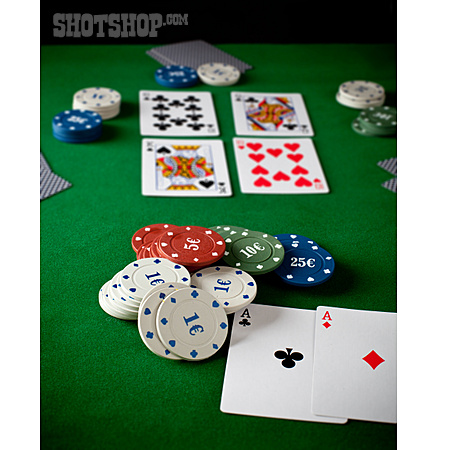 
                Spielkarten, Kartenspiel, Pokerchips                   