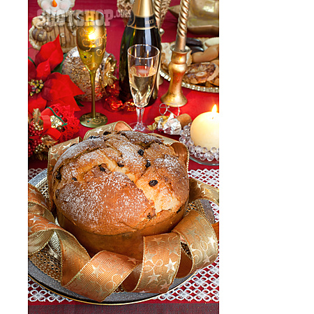 
                Weihnachtsgebäck, Festlich, Festtafel, Panettone                   