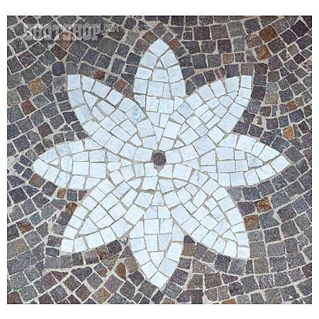 
                Blume, Pflastersteine, Mosaik                   