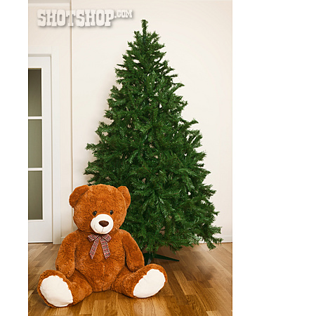 
                Weihnachtsbaum, Teddybär, Kunsttanne, Ungeschmückt                   