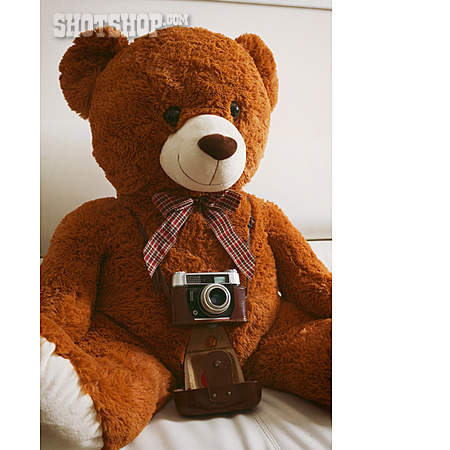 
                Teddybär, Fotokamera                   