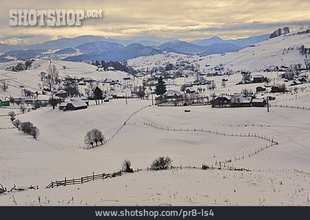 
                Dorf, Winter, Schnee                   