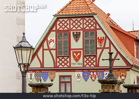 
                Fachwerk, Wappen, Quedlinburg                   
