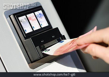 
                Euroschein, Bezahlen, Kassenautomat                   