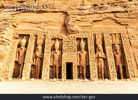 
                Archäologie, Felsentempel, Tempel Von Abu Simbel                   