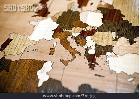 
                Intarsien, Weltkarte, Holzarbeit                   