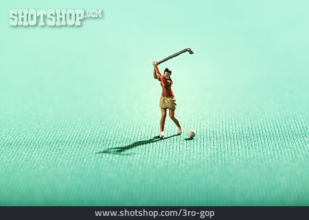 
                Miniatur, Golfspielerin                   