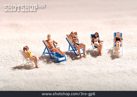
                Sonnenbad, Badeurlaub, Miniatur, Strandurlaub                   