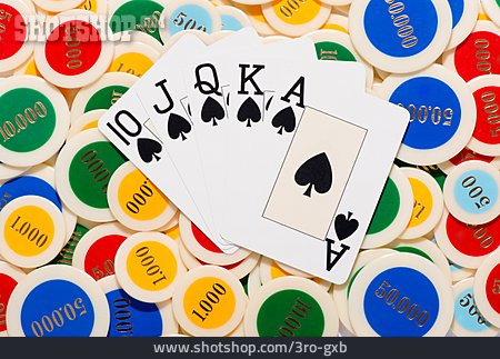 
                Spielkarten, Poker, Glücksspiel, Wetteinsatz                   