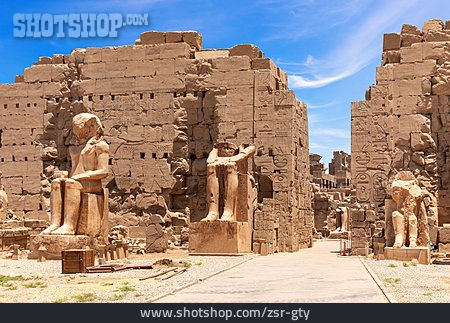 
                Archäologie, Hieroglyphe, Tempelanlage                   