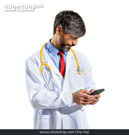 
                Tippen, Arzt, Smartphone                   