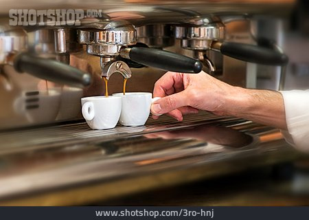 
                Café, Espressomaschine, Kaffeezubereitung, Barista                   