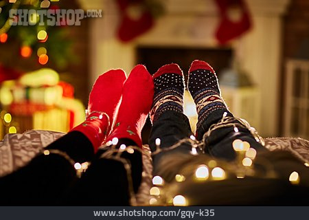 
                Weihnachten, Gemütlich, Sofa, Socken                   