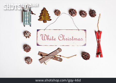 
                Weihnachtsdekoration, White Christmas, Weiße Weihnachten                   