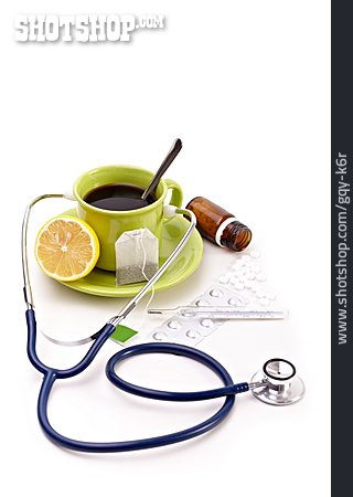 
                Medizin, Schwarzer Tee, Behandlung, Erkältungszeit                   
