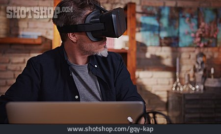 
                Zuhause, Virtuelle Realität, Cyberspace, 3d-brille, Videobrille                   
