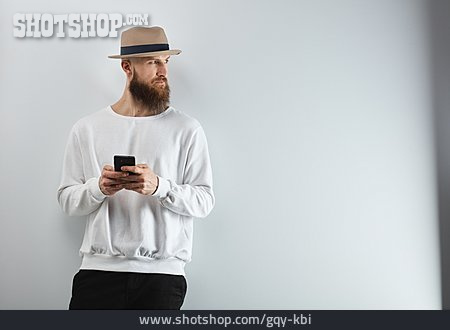 
                Man, Portrait, Smart Phone, Cool, Bearded                   