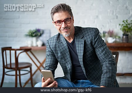 
                Businessman, Relaxed, Smart Phone                   