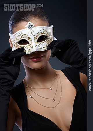 
                Frau, Maske, Verführerisch, Venezianische Maske                   
