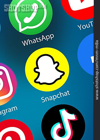 
                Icon, Soziales Netzwerk, App, Snapchat                   