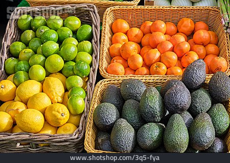 
                Lebensmittel, Marktstand, Obstverkauf                   