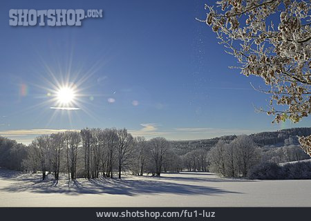 
                Winterlandschaft, Sonnenstrahlen, Weifaer Höhe                   