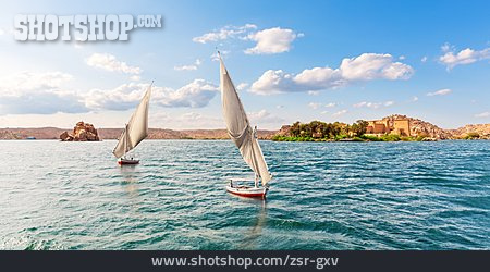 
                Segelboot, ägypten, Nil                   