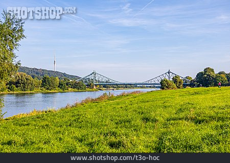 
                Brücke, Fluss, Elbe                   
