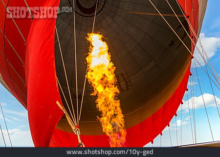 
                Heißluftballon, Flamme, Ballonhülle                   