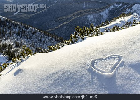 
                Schnee, Herz, Alpen, Bayern                   