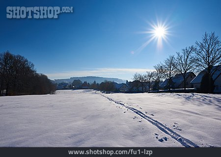 
                Schnee, Skispur                   