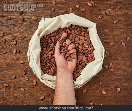 
                Handvoll, Kakaobohne                   