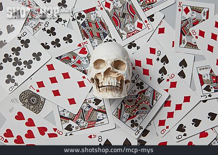
                Spielkarten, Totenschädel                   