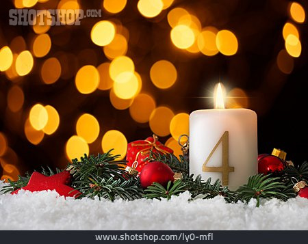 
                Kerze, Vierter Advent                   
