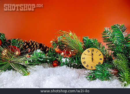 
                Weihnachten, Uhr, Weihnachtsdekoration, Mitternacht                   