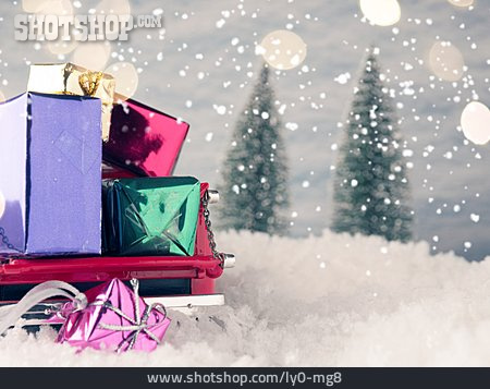 
                Weihnachten, Geschenk, Lieferung                   