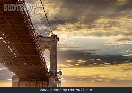 
                Brücke, Hängebrücke, Brooklyn Bridge                   