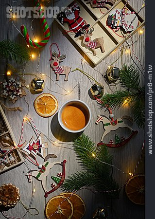 
                Kaffee, Weihnachten, Christbaumschmuck                   