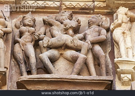 
                Skulptur, Kamasutra, Khajuraho                   