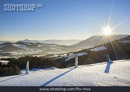 
                Winter, Sonnenstrahlen, Berchtesgadener Land                   