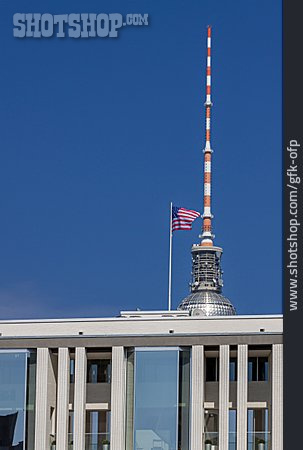 
                Berlin, Usa, Flagge, Fernsehturm                   