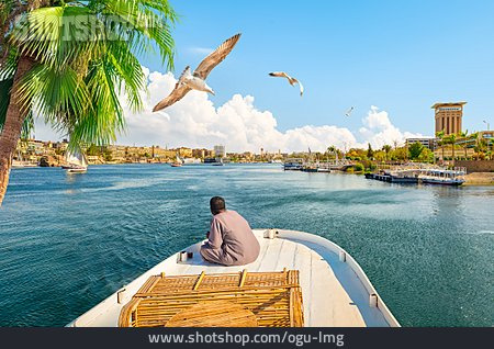 
                Segelboot, Nil, Assuan, ägypter                   
