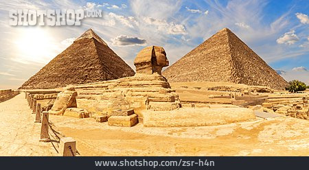 
                ägypten, Große Sphinx Von Gizeh, Pyramiden Von Gizeh                   