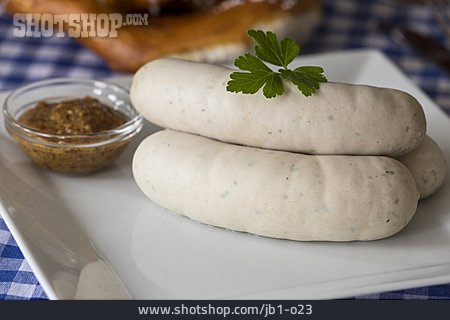 
                Bayrische Küche, Weißwurst, Nationalgericht                   