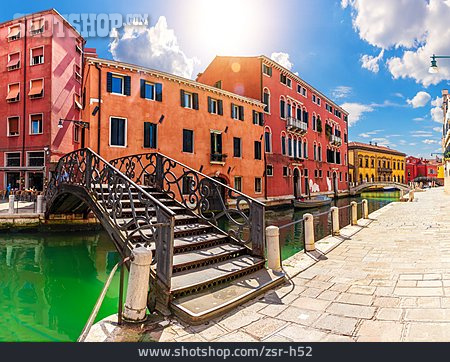 
                Brücke, Kanal, Altstadt, Venedig                   