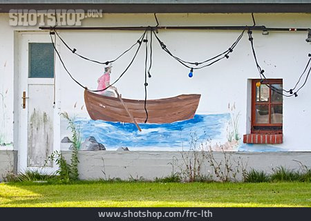 
                Fischerboot, Wandmalerei, Mecklenburg-vorpommern                   