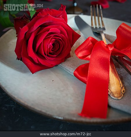 
                Rose, Romantisch, Tischgedeck                   